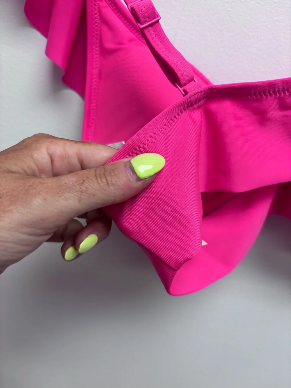 NWT Aerie Ruffle Longline Bikini Top